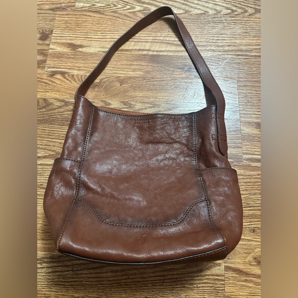 FRYE Leather Side Pocket Boho Purse - Picture 2 of 16